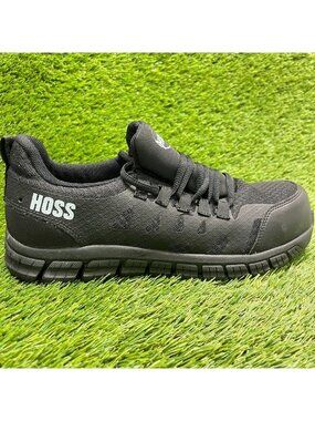 Hoss Sparks SD Mens Size 8 Black Slip-Resistant Composite Toe Safety Work Shoes